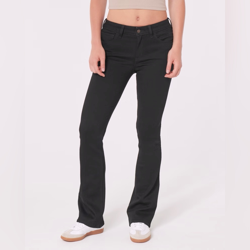 NWT Hollister Mid Rise Boot Black Jeans
